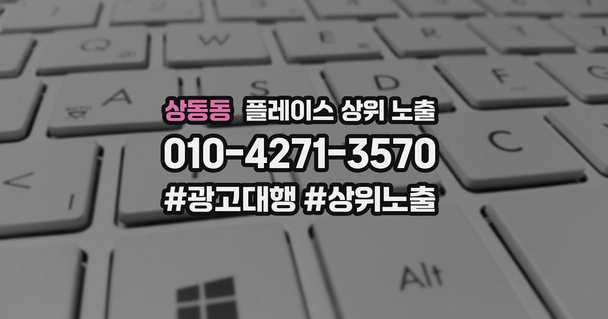 상동동 플레이스 상위 노출