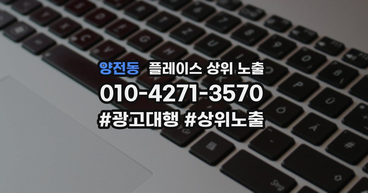 양전동 플레이스 상위 노출