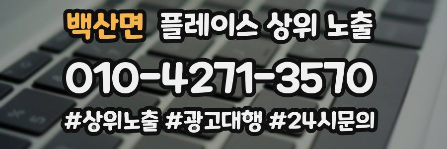 백산면 플레이스 상위 노출