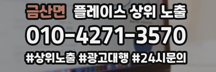 금산면 플레이스 상위 노출