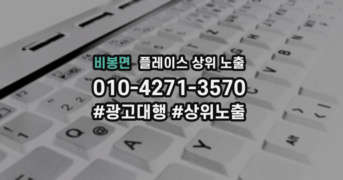 비봉면 플레이스 상위 노출