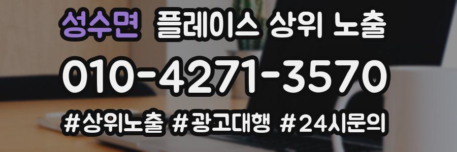 성수면 플레이스 상위 노출