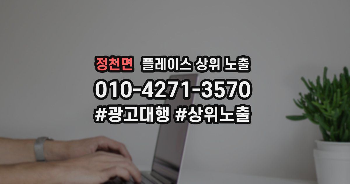 정천면 플레이스 상위 노출