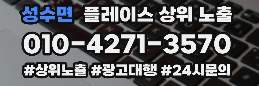 성수면 플레이스 상위 노출