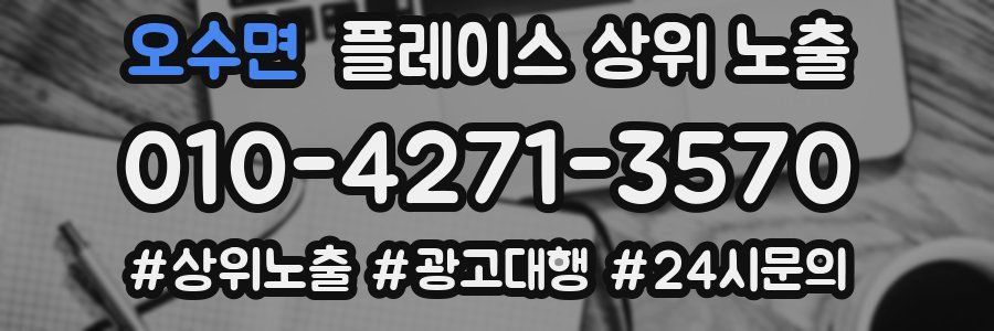 오수면 플레이스 상위 노출