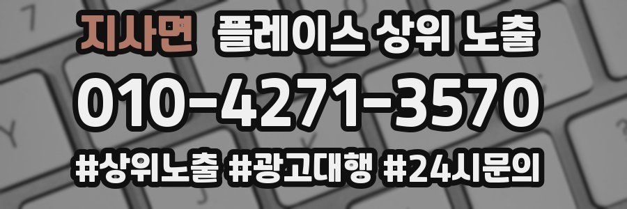지사면 플레이스 상위 노출