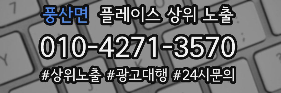 풍산면 플레이스 상위 노출