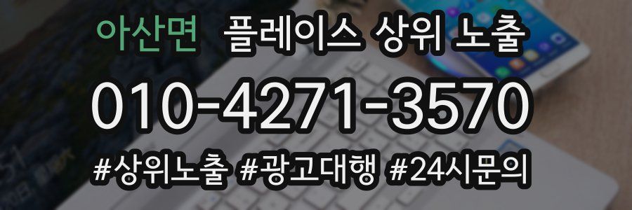아산면 플레이스 상위 노출