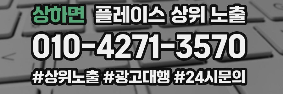 상하면 플레이스 상위 노출