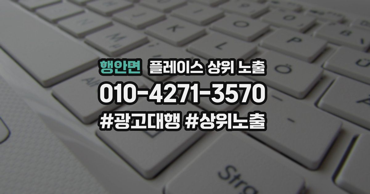 행안면 플레이스 상위 노출