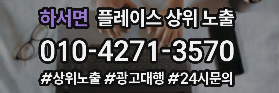하서면 플레이스 상위 노출