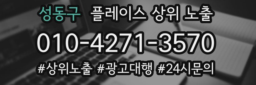 성동구 플레이스 상위 노출