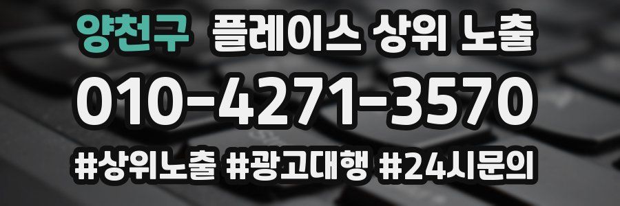 양천구 플레이스 상위 노출