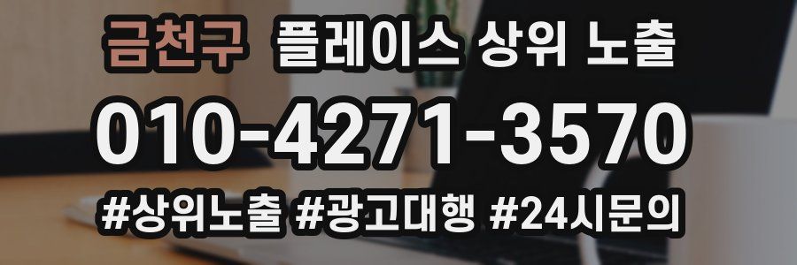 금천구 플레이스 상위 노출