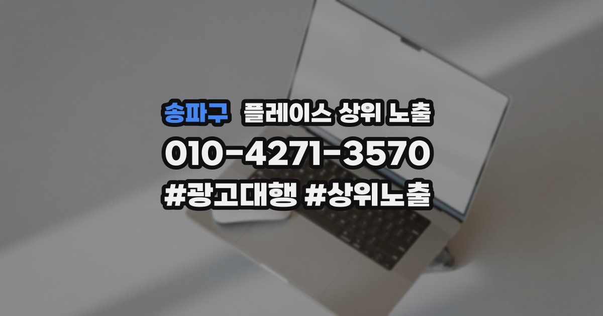 송파구 플레이스 상위 노출
