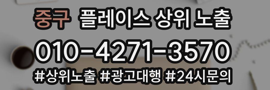 중구 플레이스 상위 노출