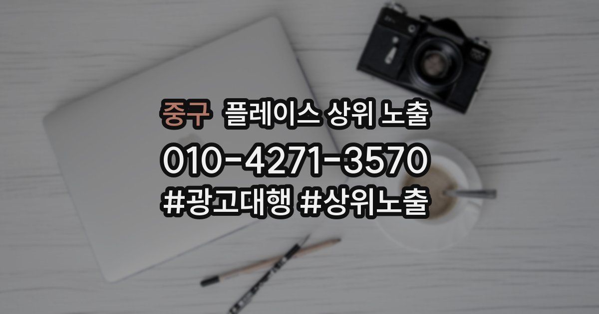중구 플레이스 상위 노출