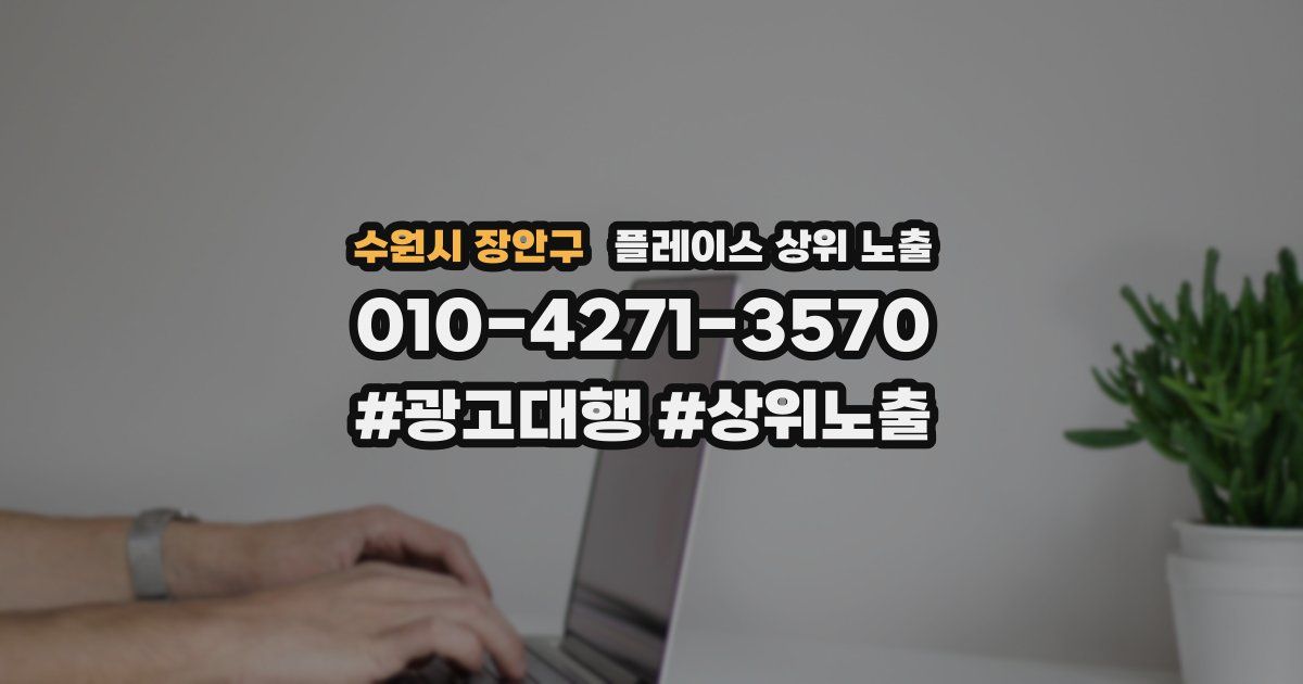 수원시 장안구 플레이스 상위 노출