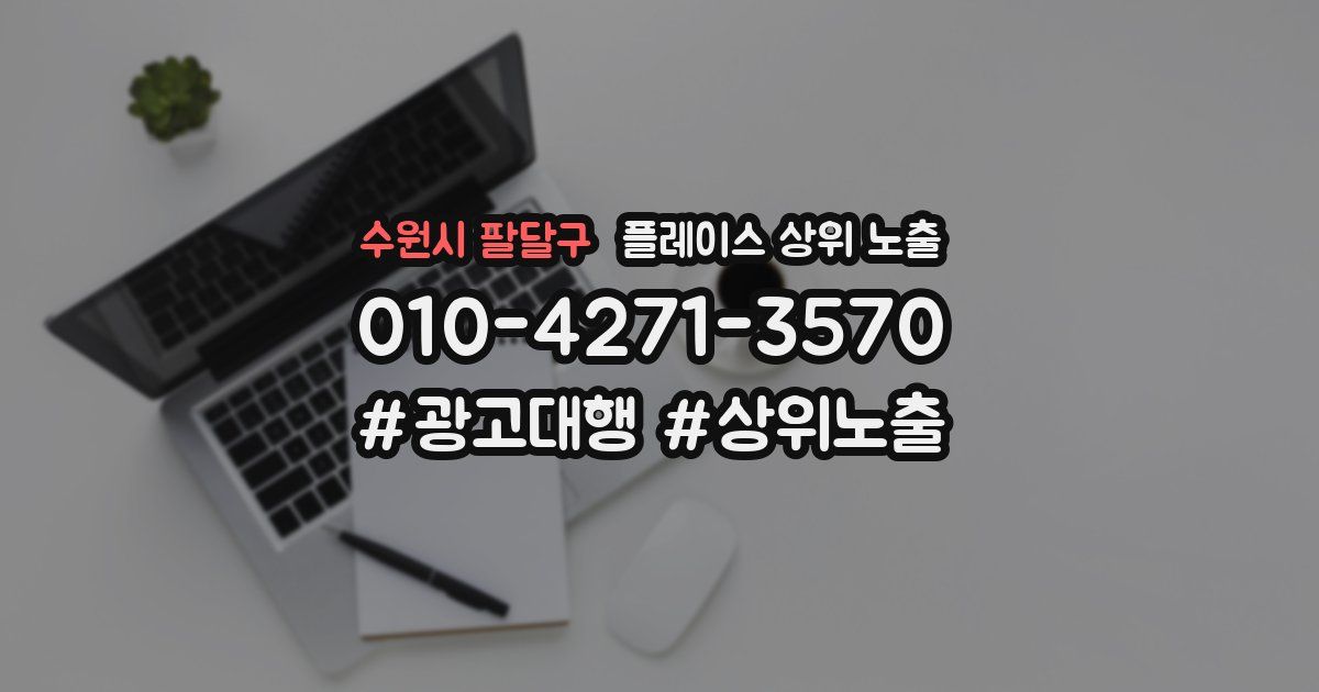 수원시 팔달구 플레이스 상위 노출