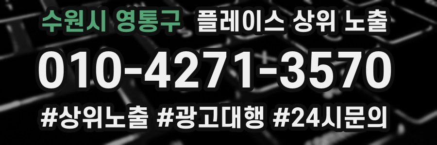 수원시 영통구 플레이스 상위 노출