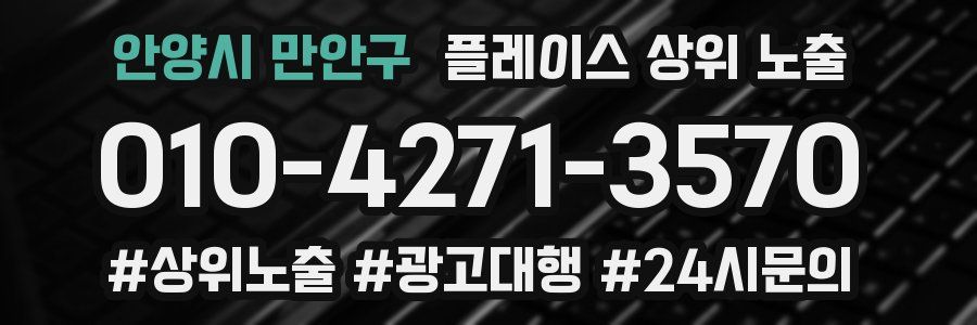 안양시 만안구 플레이스 상위 노출