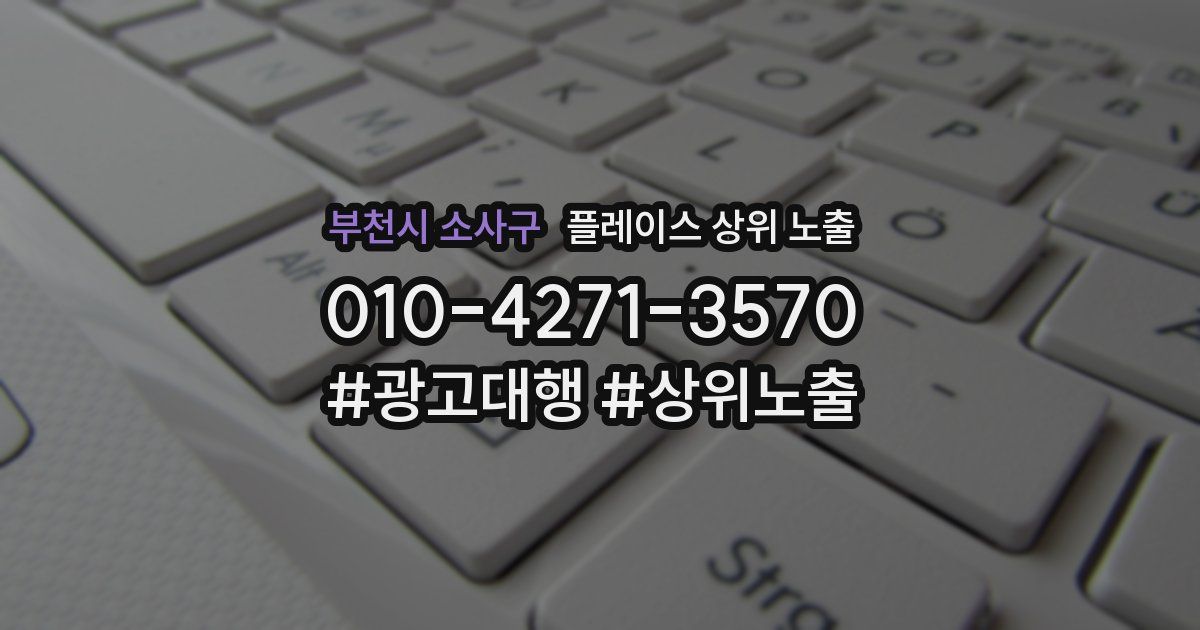 부천시 소사구 플레이스 상위 노출