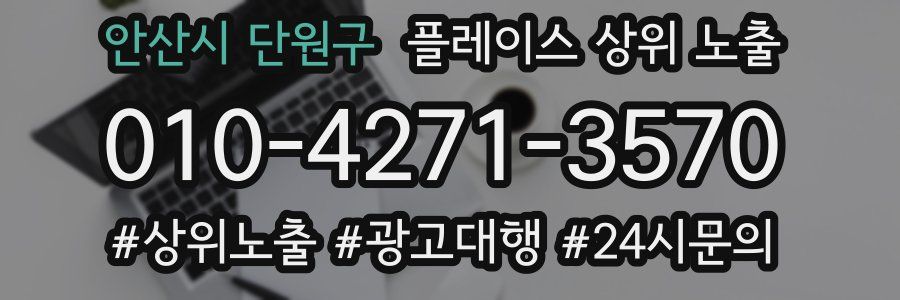 안산시 단원구 플레이스 상위 노출