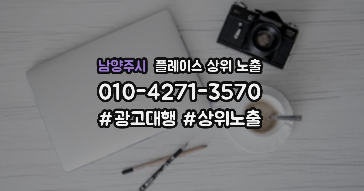 남양주시 플레이스 상위 노출