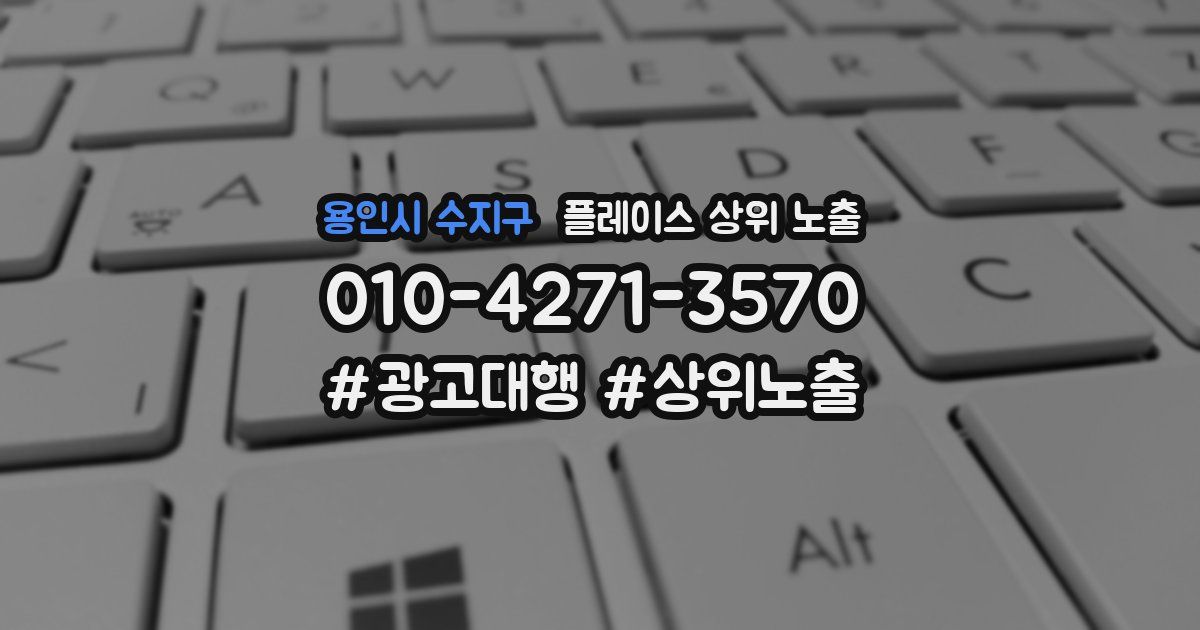 용인시 수지구 플레이스 상위 노출