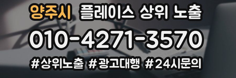 양주시 플레이스 상위 노출
