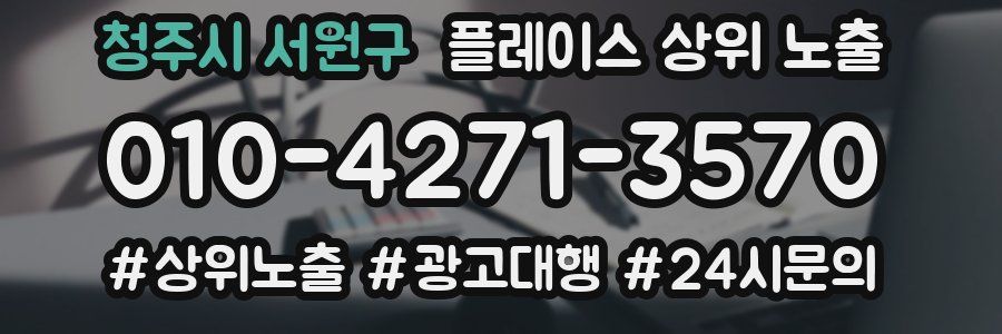 청주시 서원구 플레이스 상위 노출