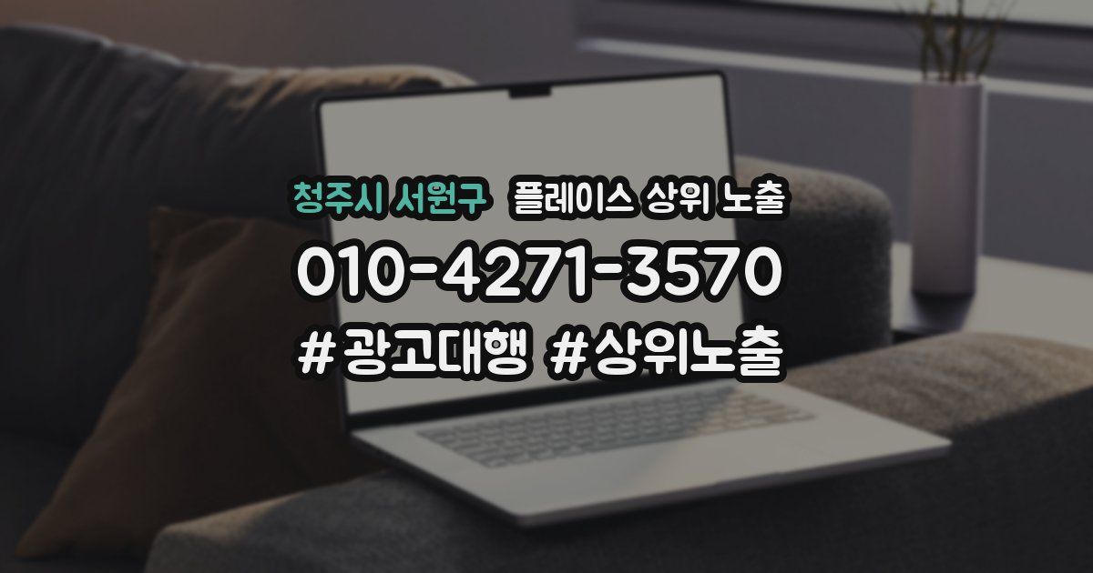 청주시 서원구 플레이스 상위 노출