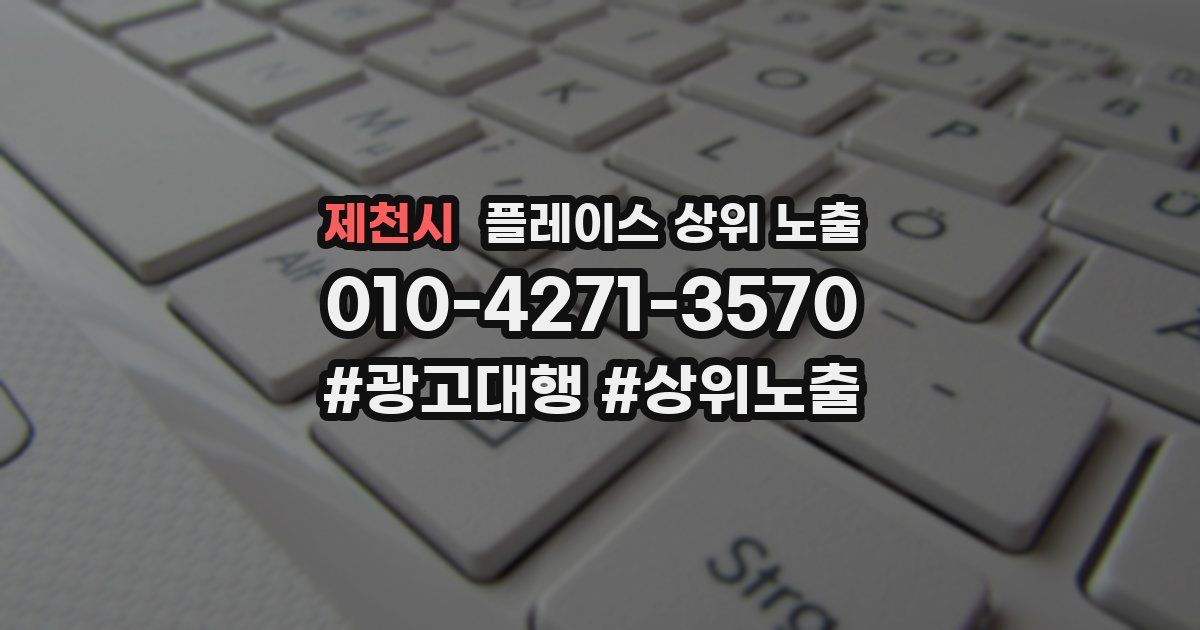 제천시 플레이스 상위 노출
