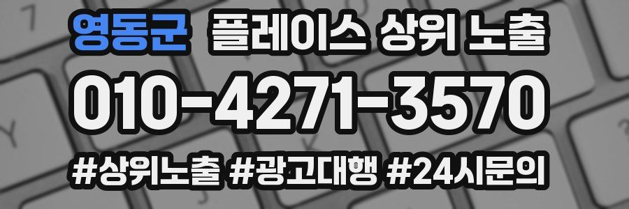 영동군 플레이스 상위 노출