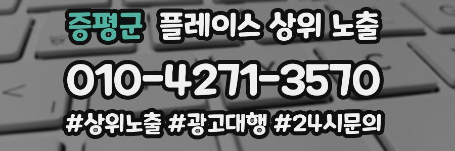 증평군 플레이스 상위 노출