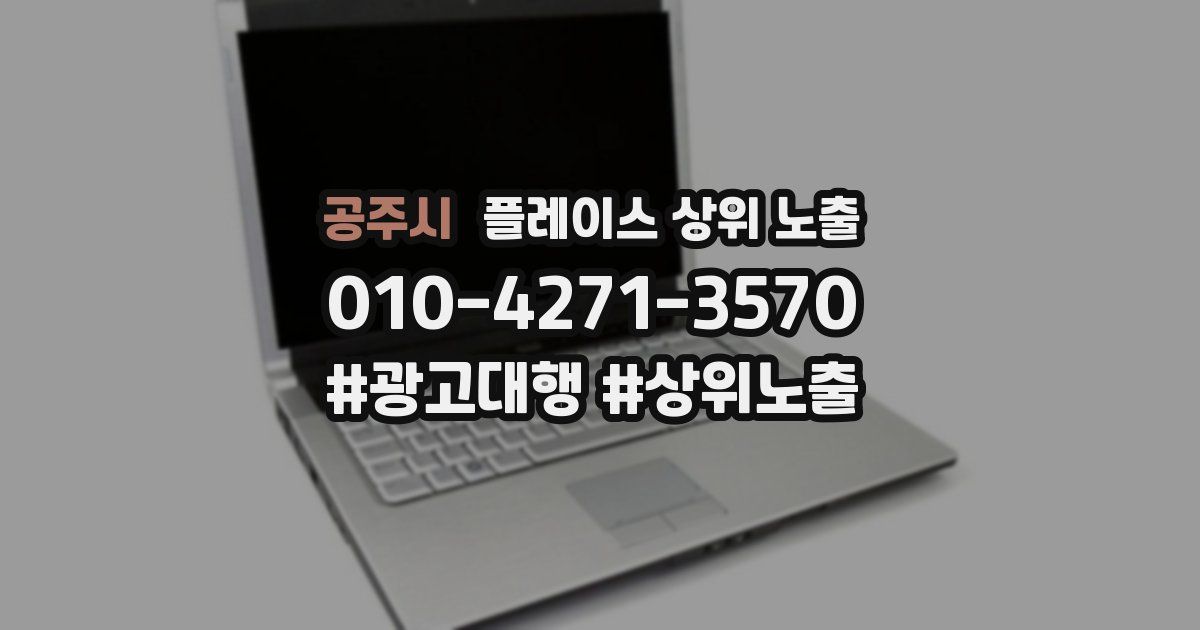 공주시 플레이스 상위 노출