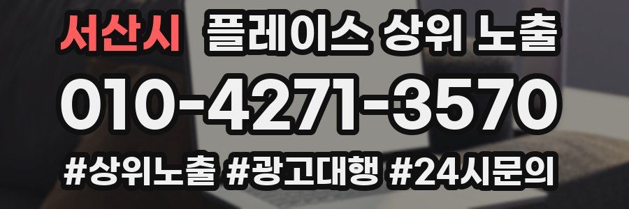 서산시 플레이스 상위 노출