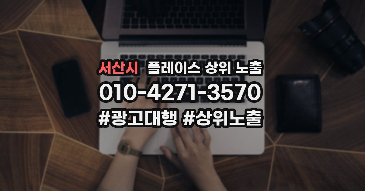 서산시 플레이스 상위 노출