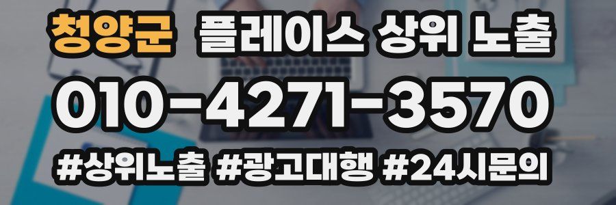 청양군 플레이스 상위 노출