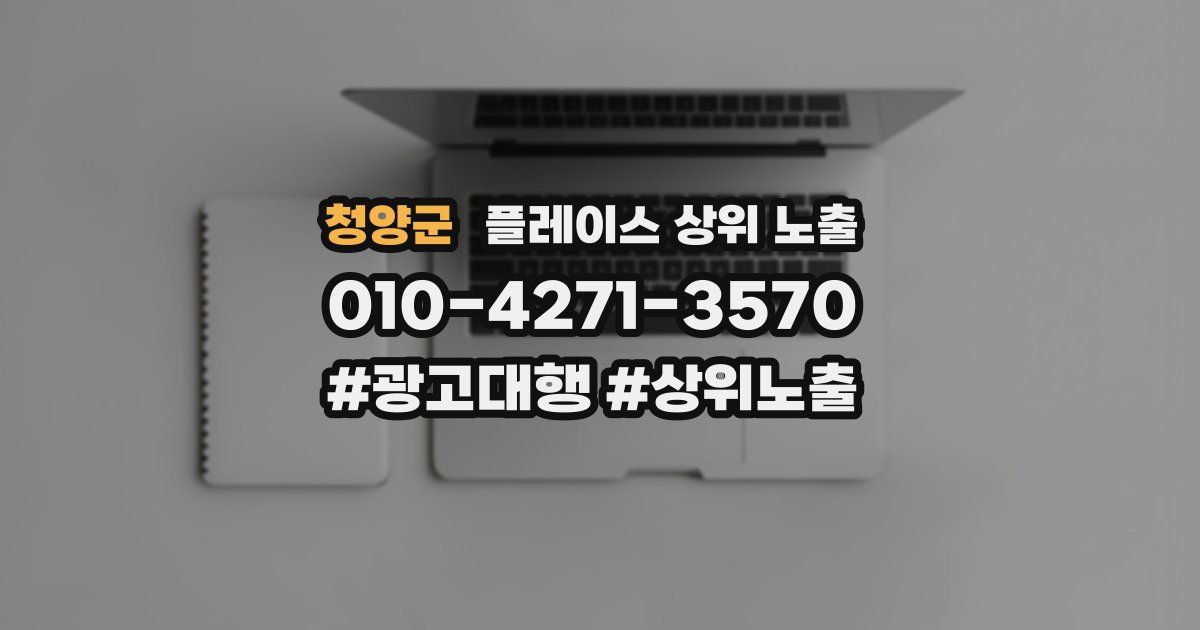 청양군 플레이스 상위 노출