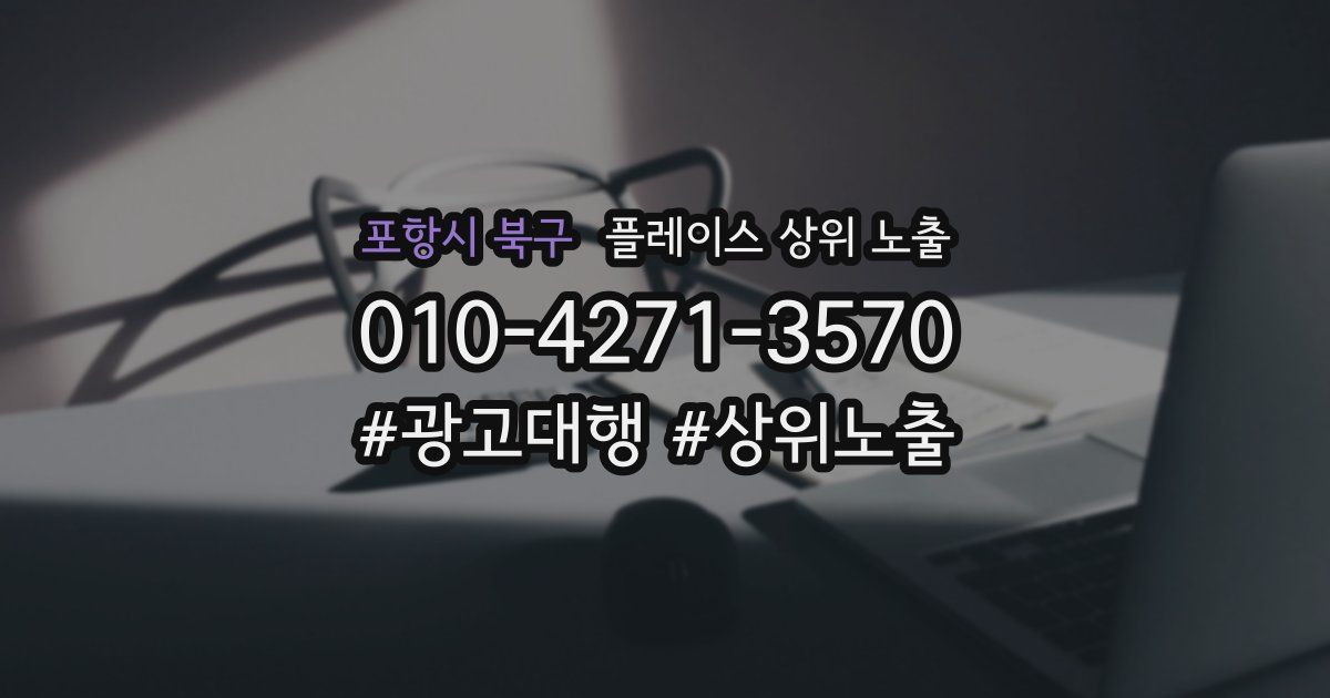 포항시 북구 플레이스 상위 노출
