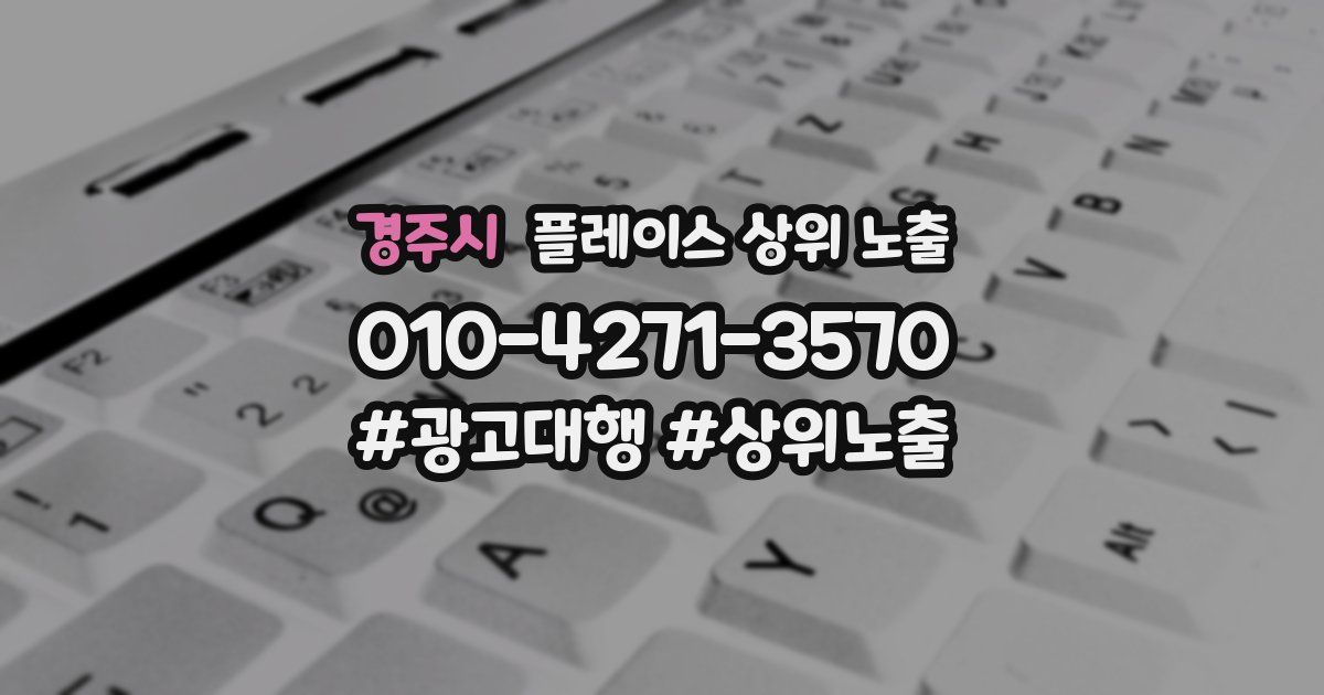 경주시 플레이스 상위 노출