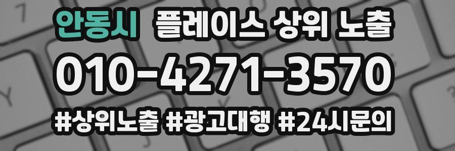 안동시 플레이스 상위 노출