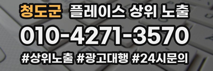 청도군 플레이스 상위 노출