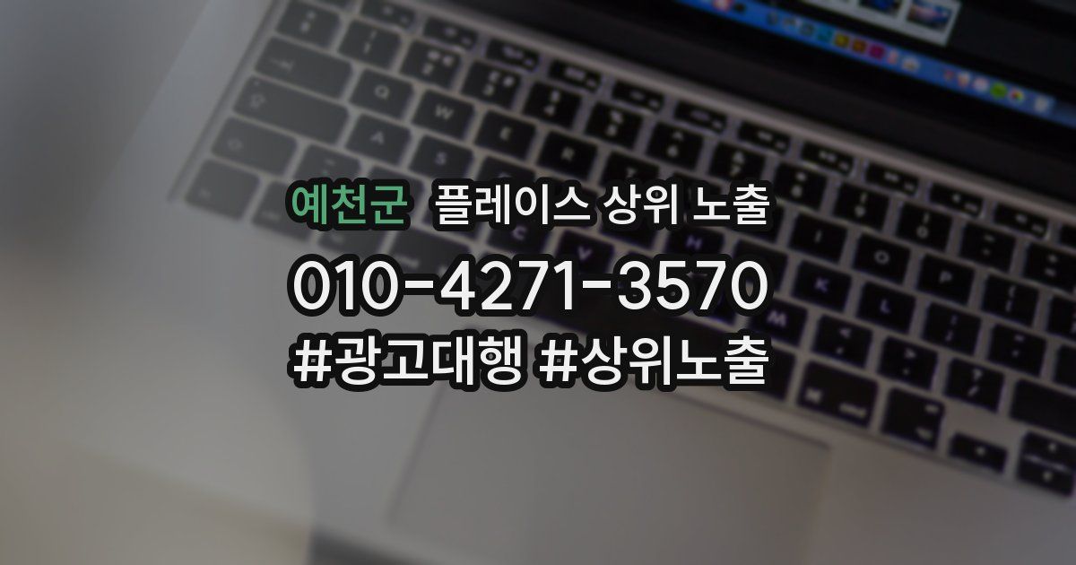 예천군 플레이스 상위 노출