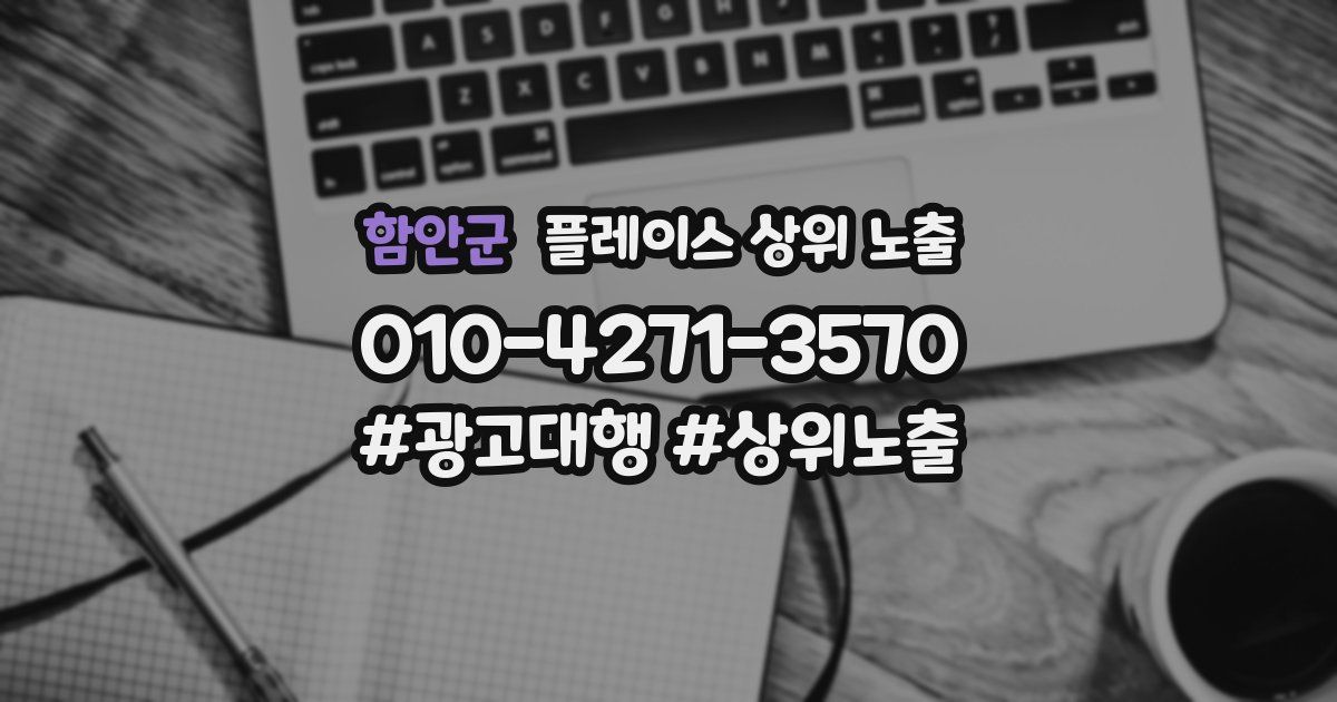 함안군 플레이스 상위 노출