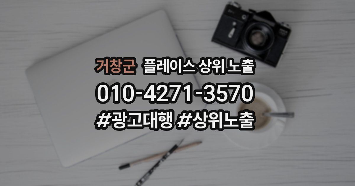 거창군 플레이스 상위 노출