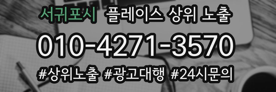 서귀포시 플레이스 상위 노출