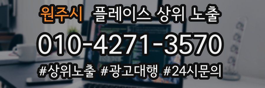 원주시 플레이스 상위 노출