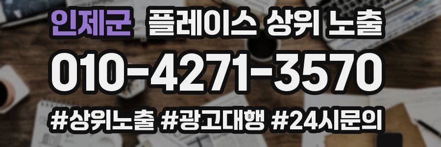 인제군 플레이스 상위 노출